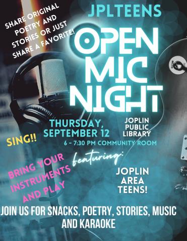 Join us to share poetry, stories, music and Karaoke!! Snacks provided!