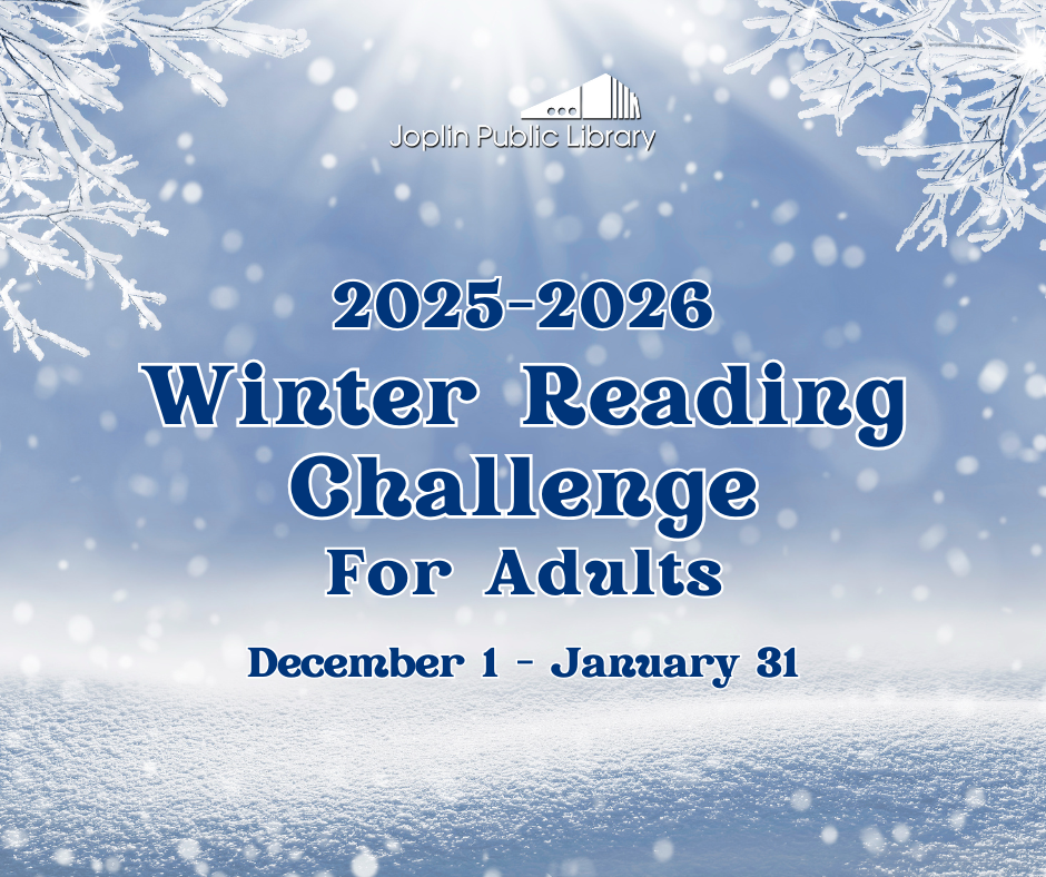 Snowy background with icy tree branches, event name centered in middle.